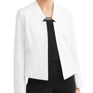Eva Picone Women's Light Stand Collar Crepe Blazer